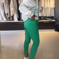 Eden | Gestreiftes Sweatshirt-Set - Oberteil & Unterteil