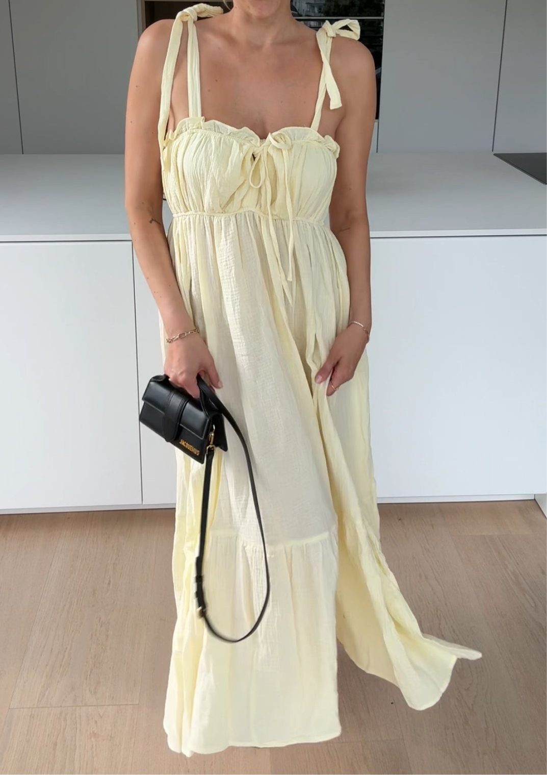 Lemona | Krawattenschulter-Sonnenkleid mit Rüschen