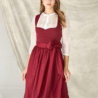 Ciel | Rotes Dirndlkleid mit Herzausschnitt und Reißverschluss