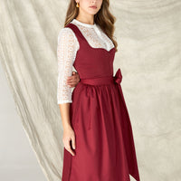 Ciel | Rotes Dirndlkleid mit Herzausschnitt und Reißverschluss