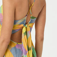 Otelle | Buntes abstraktes plissiertes Midikleid