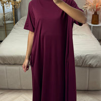 Cassandra | feminines Kleid in Abaya-Style mit kurzen Ärmeln