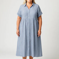 Avah | Klassisches Nadelstreifen-Kleid