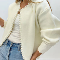 Francesca | Strickjacke für Damen, elegant & mit Perlen