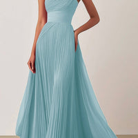 Jamie | Ein-Schulter-Falten-Ballkleid