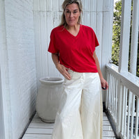 Sam | Stylisches Top mit Kartuschenmuster