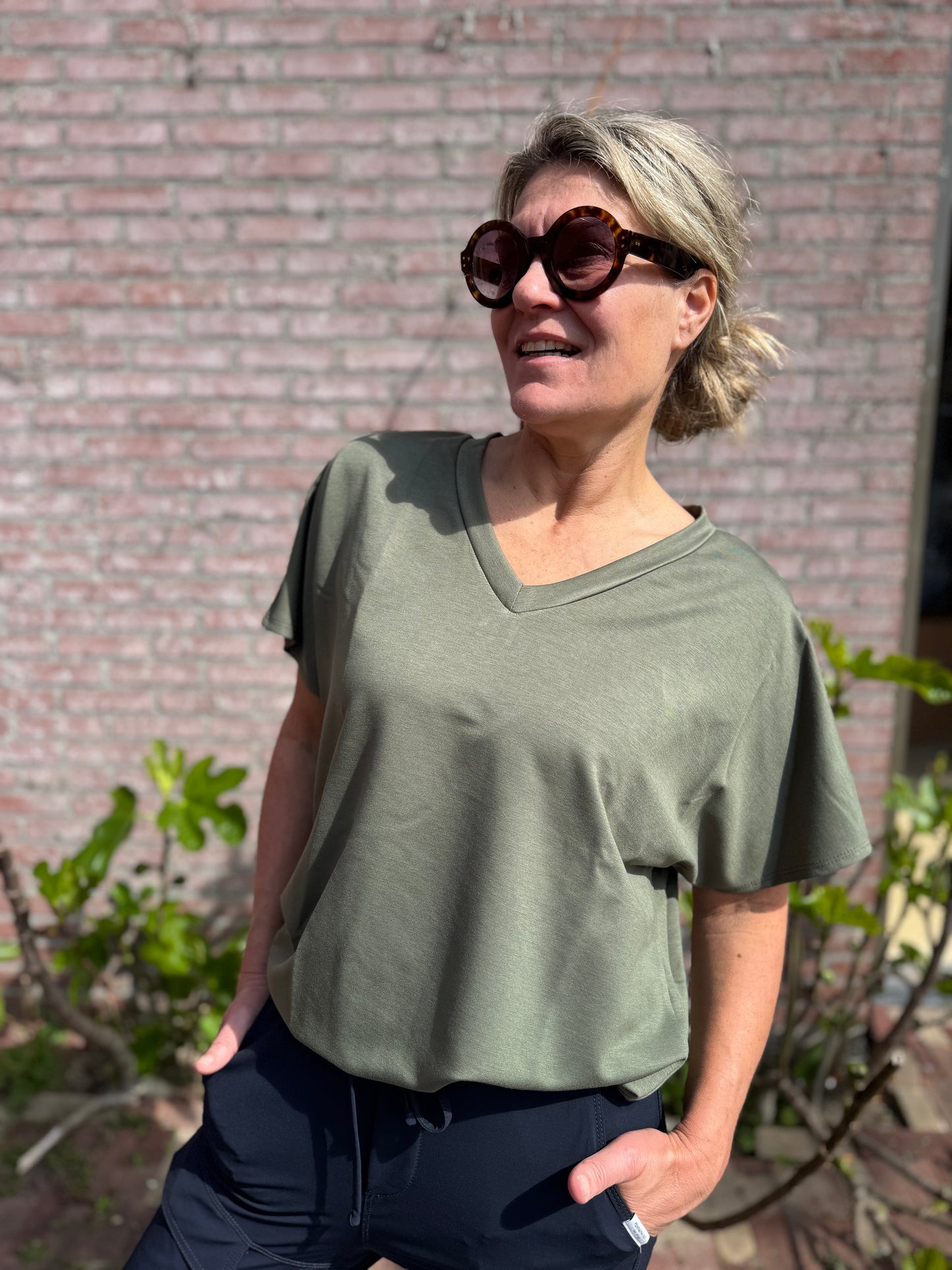 Sam | Stylisches Top mit Kartuschenmuster