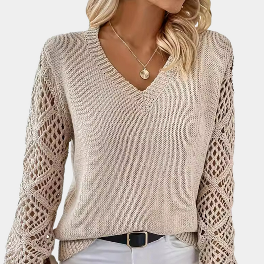 Damarah | Stylischer V-Ausschnitt Pullover