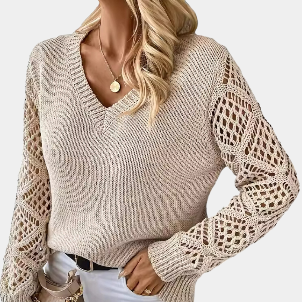 Damarah | Stylischer V-Ausschnitt Pullover