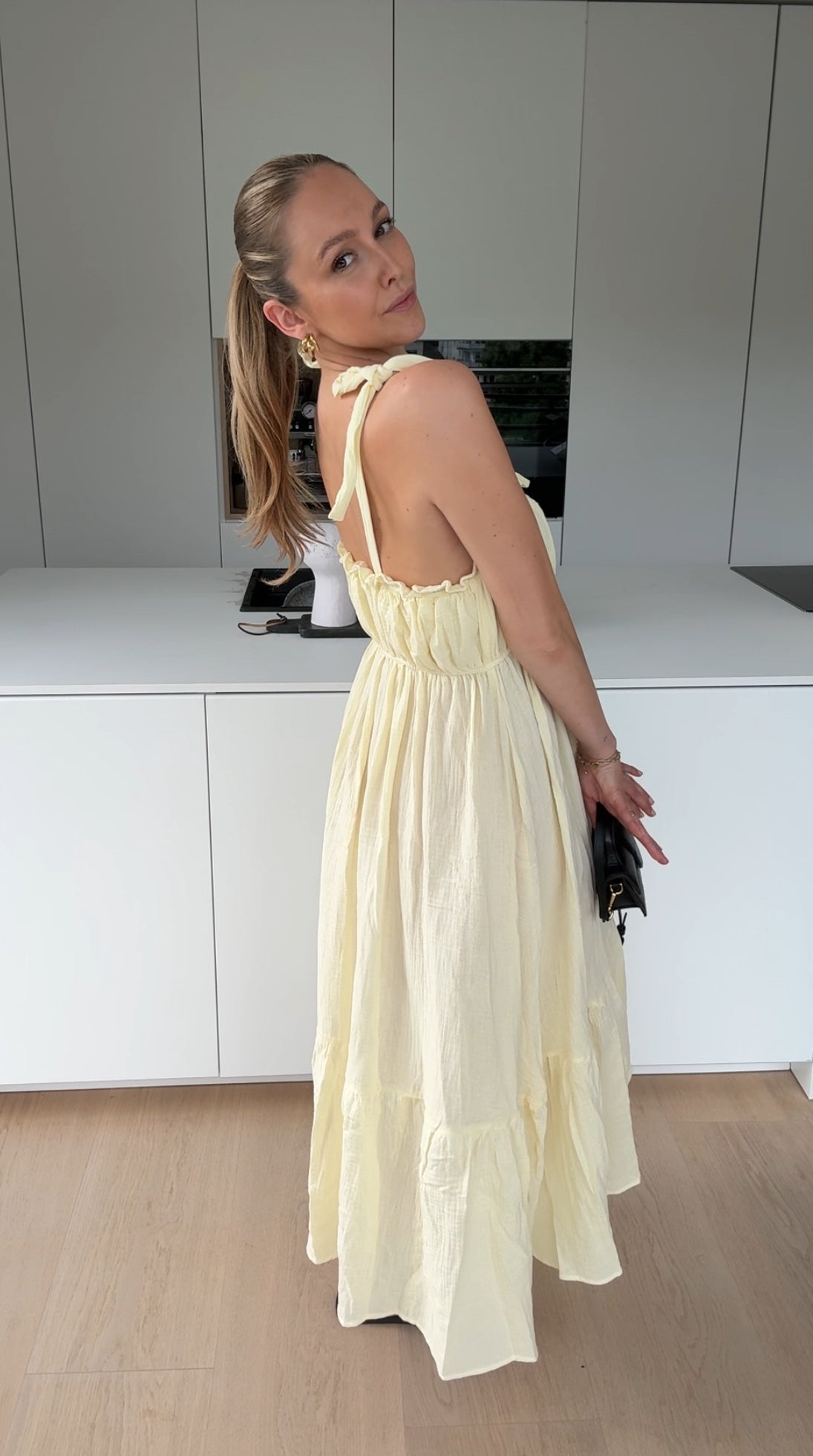 Lemona | Krawattenschulter-Sonnenkleid mit Rüschen