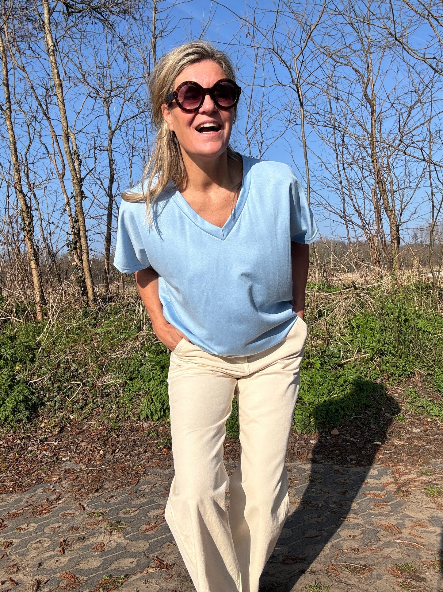 Sam | Stylisches Top mit Kartuschenmuster