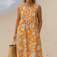 Mila | trendiges Kleid mit lebendigem tropischem Blumenmuster