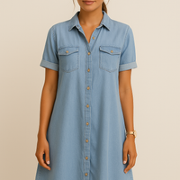Chikha | Freizeit-Denim-Kleid