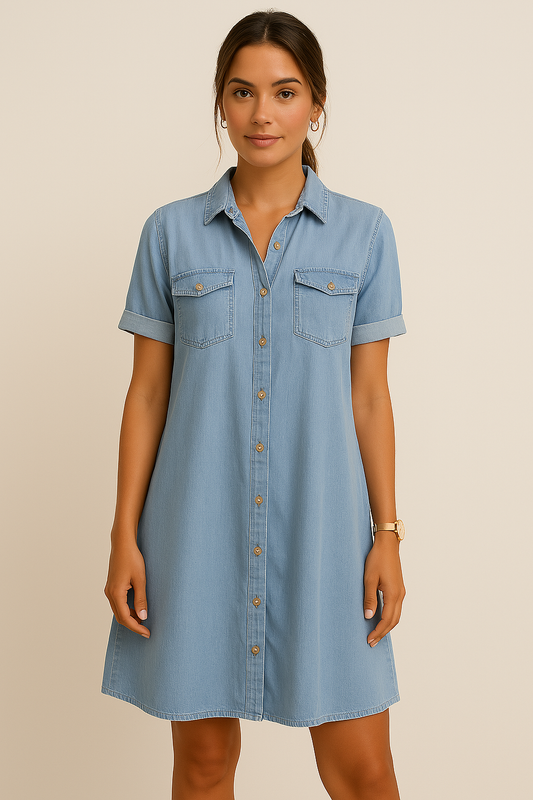 Chikha | Freizeit-Denim-Kleid