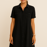 Chikha | Freizeit-Denim-Kleid