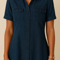 Chikha | Freizeit-Denim-Kleid