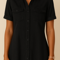 Chikha | Freizeit-Denim-Kleid