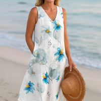 Millie | elegantes ärmelloses Kleid mit Blumenmuster