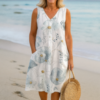 Millie | elegantes ärmelloses Kleid mit Blumenmuster