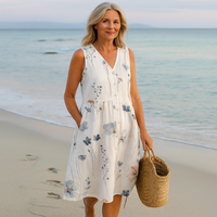 Millie | elegantes ärmelloses Kleid mit Blumenmuster