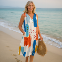 Millie | elegantes ärmelloses Kleid mit Blumenmuster