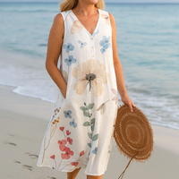 Millie | elegantes ärmelloses Kleid mit Blumenmuster