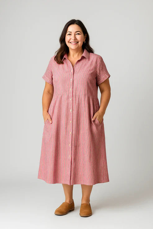 Avah | Klassisches Nadelstreifen-Kleid