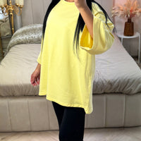 Catherine | trendiges übergroßes T-Shirt aus Frottee-Baumwolle für den Alltag