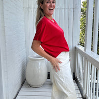 Sam | Stylisches Top mit Kartuschenmuster