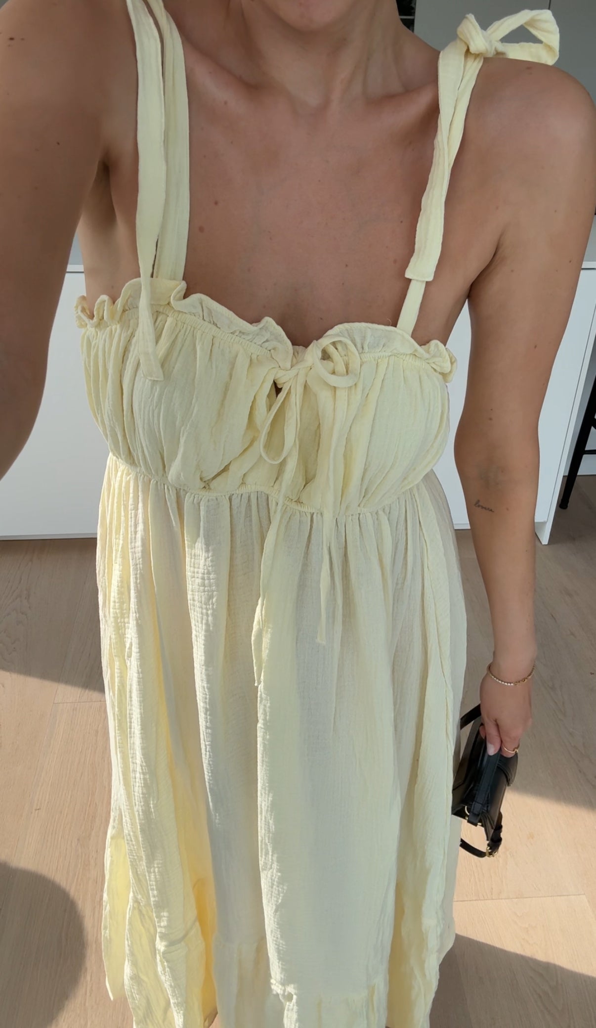 Lemona | Krawattenschulter-Sonnenkleid mit Rüschen