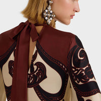 Geraldine | Elegantes Print-Kleid aus Satin