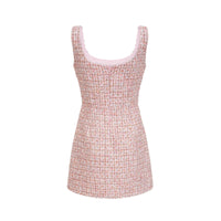 Alexia | stilvolles rosa Minikleid im Tweed-Design