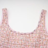 Alexia | stilvolles rosa Minikleid im Tweed-Design