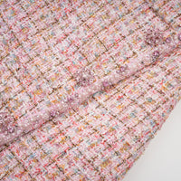 Alexia | stilvolles rosa Minikleid im Tweed-Design