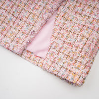 Alexia | stilvolles rosa Minikleid im Tweed-Design