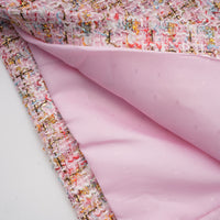 Alexia | stilvolles rosa Minikleid im Tweed-Design