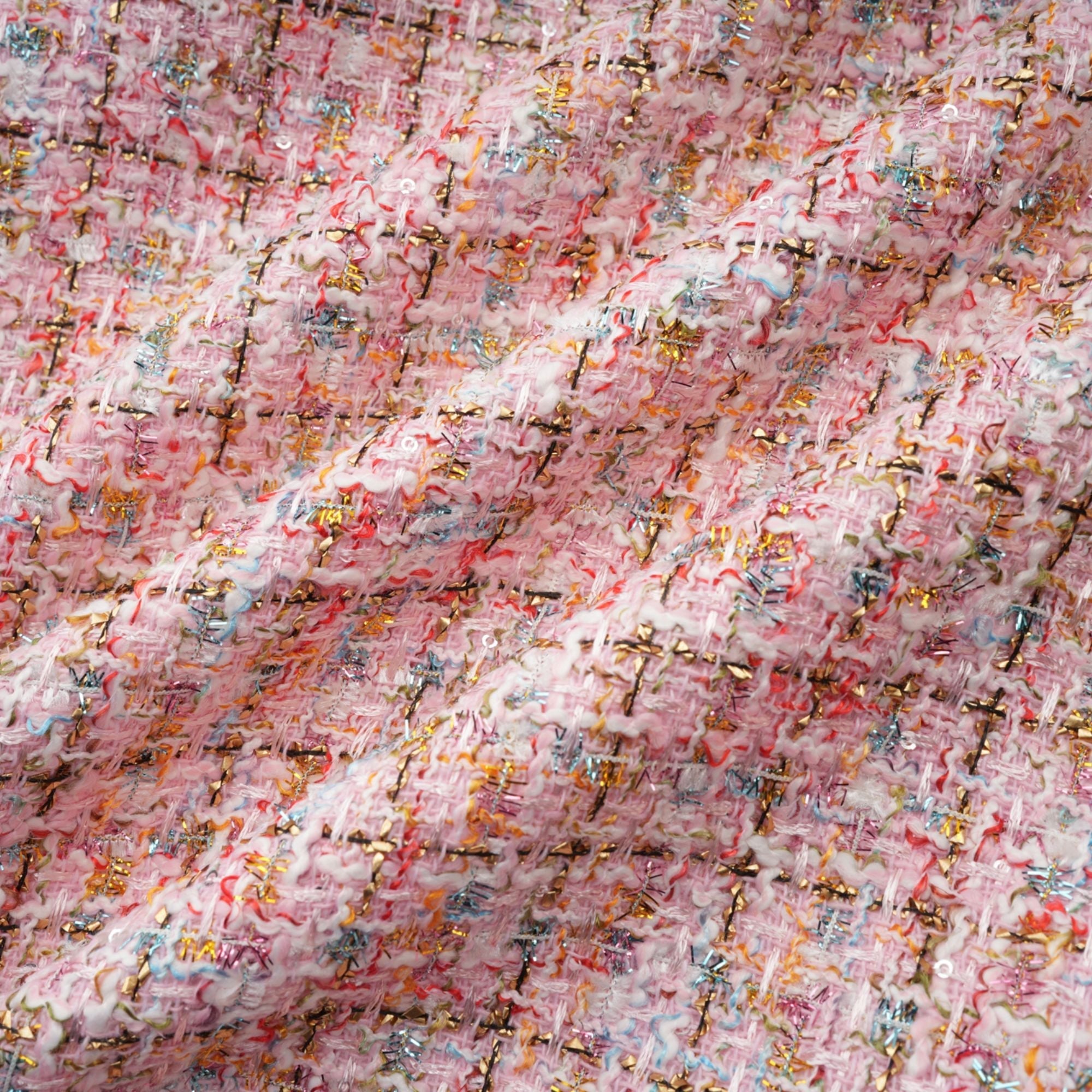 Alexia | stilvolles rosa Minikleid im Tweed-Design