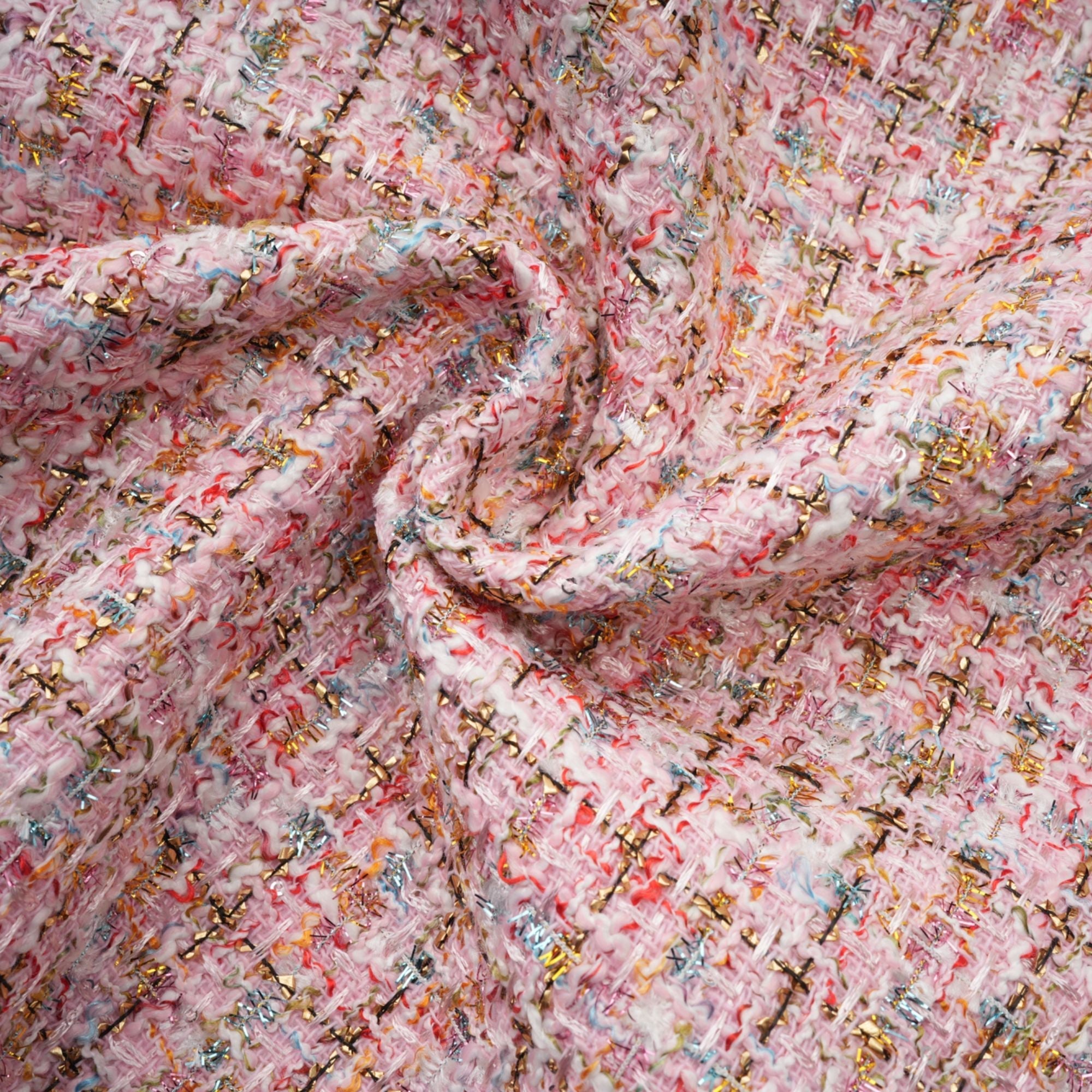 Alexia | stilvolles rosa Minikleid im Tweed-Design