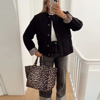 Yasmin™ | Trendy Jacke mit Leopardenfutter