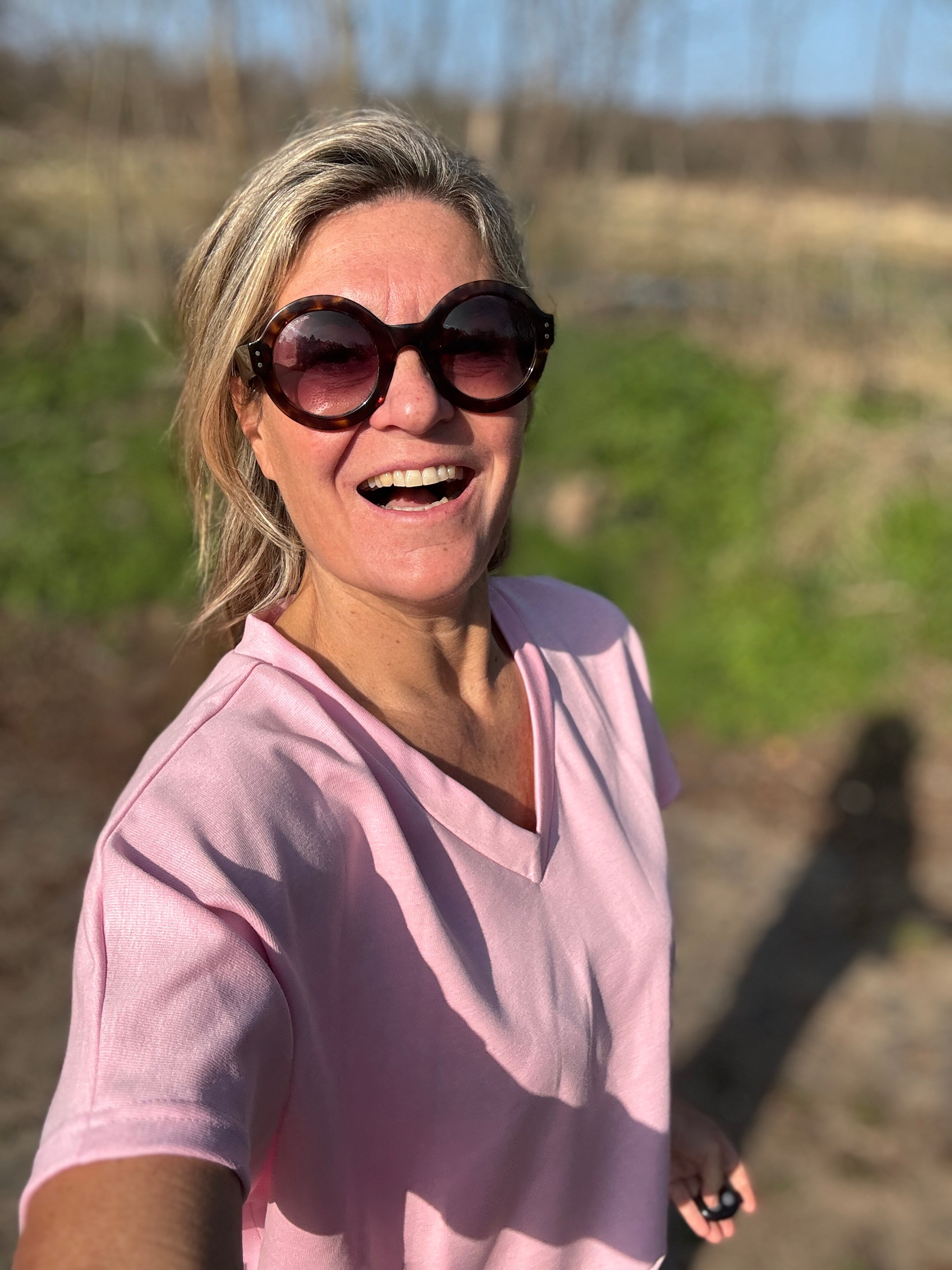 Sam | Stylisches Top mit Kartuschenmuster