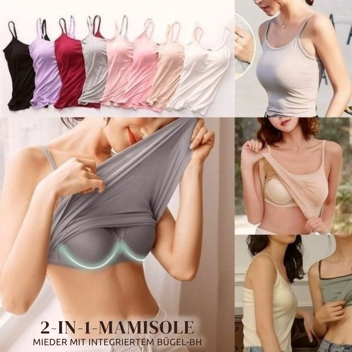 Belen | Figurschmeichelnder Pullover mit eingebautem BH