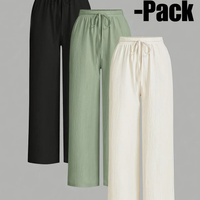 Demi | praktischer 3er-Pack Bundfaltenhosen für Damen