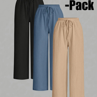 Demi | praktischer 3er-Pack Bundfaltenhosen für Damen