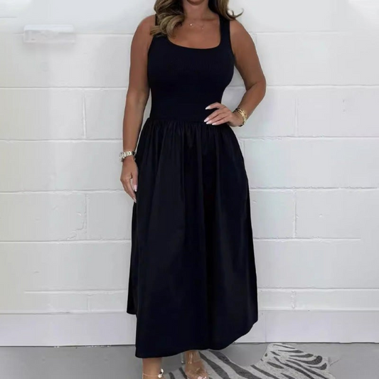 Emilia | Zeitloses ärmelloses Kleid in einfarbigem Look für Damen