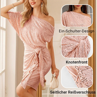 Anne | Pailletten-Partykleid mit One-Shoulder-Design für Damen