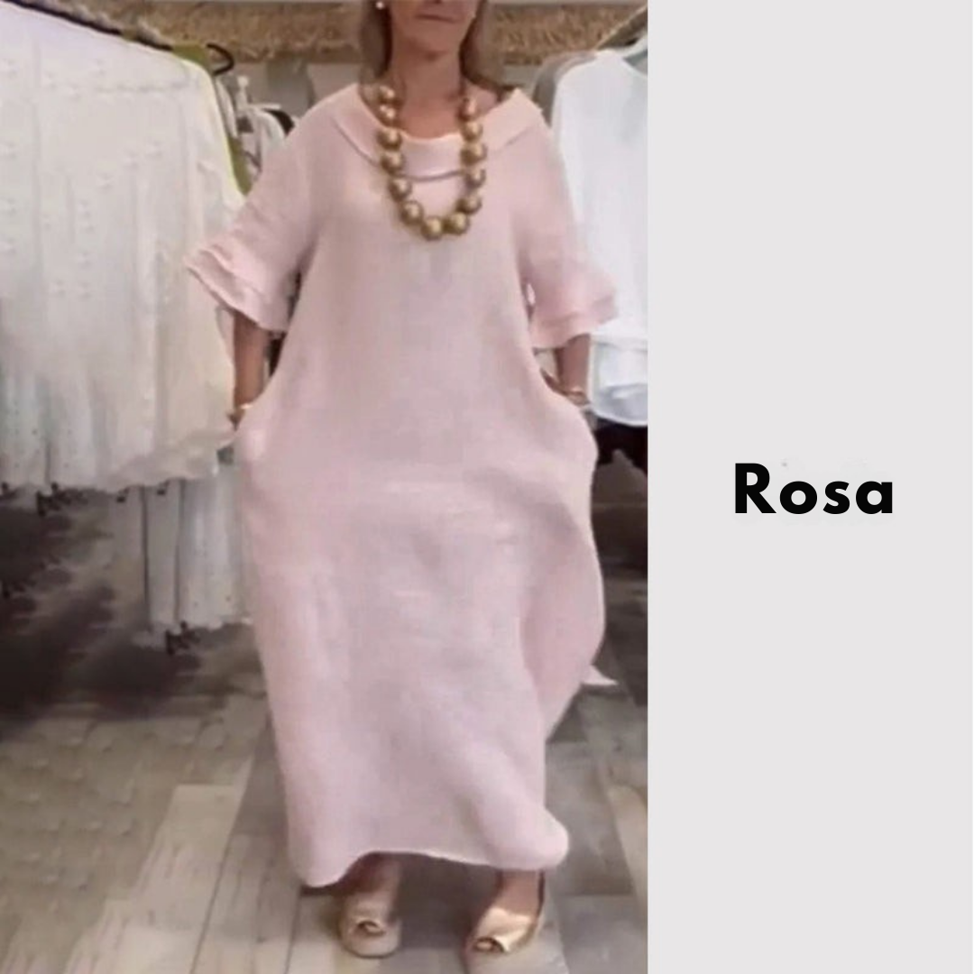 Kora™ | Maxikleid aus Baumwolle mit Schlitz und Taschen