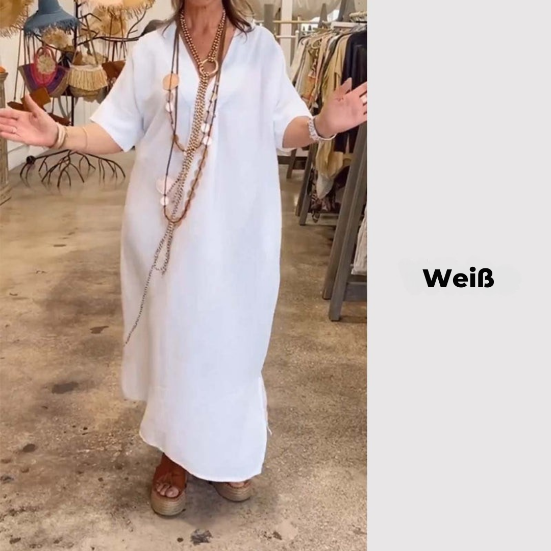 Kora™ | Maxikleid aus Baumwolle mit Schlitz und Taschen