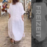 Kora™ | Maxikleid aus Baumwolle mit Schlitz und Taschen