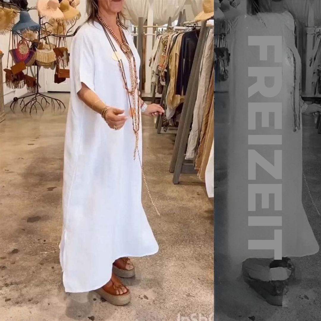 Kora™ | Maxikleid aus Baumwolle mit Schlitz und Taschen