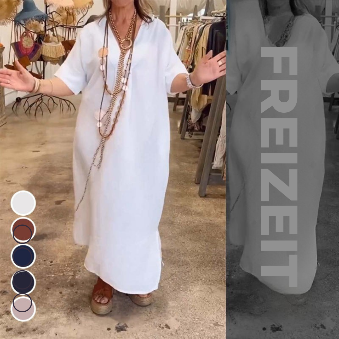 Kora™ | Maxikleid aus Baumwolle mit Schlitz und Taschen